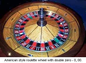 American style double zero roulette wheel.